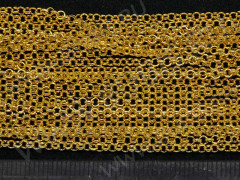 Цепочка I035 &quot;Rolo&quot; округлое звено 2*2мм золотистая (Iron) (50см)