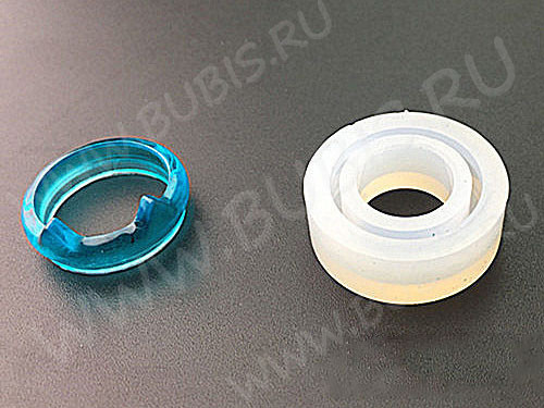 Молд 074 для эпоксидной смолы Кольцо простое с "клыками"/"ушками" 23,8*23,8*9,5мм (силикон)