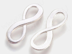 205 Коннектор Восьмёрка Бесконечность для браслетов 24*8,5*2,4мм серебристый (литьё)