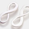 Купить 205 Коннектор Восьмёрка Бесконечность для браслетов 24*8,5*2,4мм серебристый (литьё) с доставкой по России