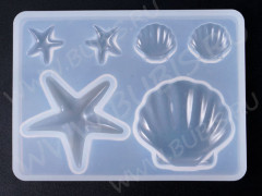 Молд 109 для эпоксидной смолы Морской 85*65*10мм (силикон)