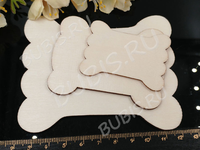 Катушка 07 деревянная ретро плоская без рисунка средняя 73*56*2,3мм св.бежевая (фанера) (упаковка и хранение)