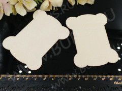 Катушка 07 деревянная ретро плоская без рисунка средняя 73*56*2,3мм св.бежевая (фанера) (упаковка и хранение)