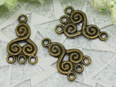 021 Коннектор Волны 21*13*1,2мм античная бронза (литьё)