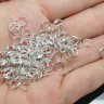 Купить (СКИДКИ!!!) Колечки двойной крутки 6мм серебристые (Iron) (100шт.) с доставкой по России