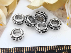 Рондели 097 с крупным отверстием 7*3,5мм античное серебро (литьё) (10шт.)