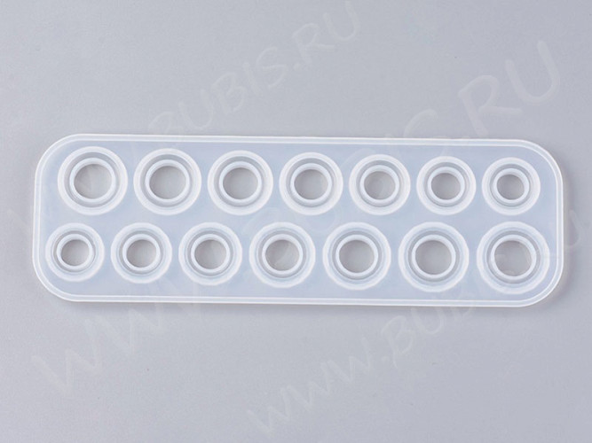 Молд 210 для эпоксидной смолы 14 колец 255*82*8,6мм (силикон)