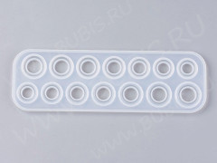 Молд 210 для эпоксидной смолы 14 колец 255*82*8,6мм (силикон)