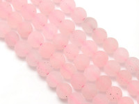 (ОПТ) Бусина округлая 10мм МАТОВАЯ Розовый Кварц натуральный (камни) (НИТЬ)