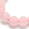 Купить (ОПТ) Бусина округлая 10мм МАТОВАЯ Розовый Кварц натуральный (камни) (НИТЬ) с доставкой по России