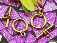 056 Тоггл округлый 20*16мм и 22,5*8мм античное золото (литьё)