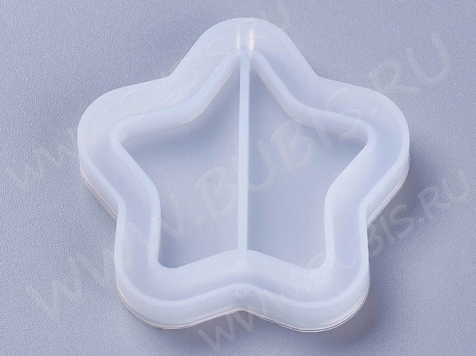 Молд 251 для эпоксидной смолы 50*45*8мм Шейкер/рамка Звезда (силикон)