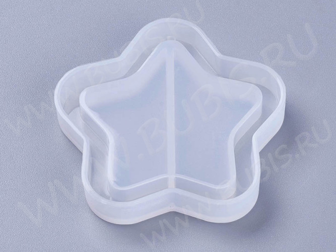 Молд 251 для эпоксидной смолы 50*45*8мм Шейкер/рамка Звезда (силикон)