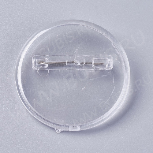 Основа (заготовка) для броши №125 Значок площадка с крышкой 44*7мм прозрачный (Акрил)