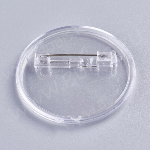Основа (заготовка) для броши №125 Значок площадка с крышкой 44*7мм прозрачный (Акрил)