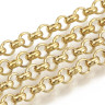 Купить Цепочка S99 Ювелирная сталь Ролло (Rolo) 2,5*2,5*0,8мм золотистая (Хирургическая сталь) (50см) с доставкой по России