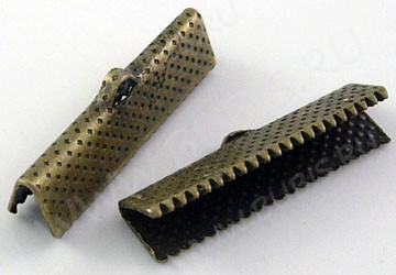 Зажимы №35 для лент 25*8*5мм античная бронза (Iron) (10шт.)