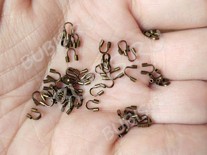 Защита ланки или нити от перетирания 4*5*1мм античная бронза (Brass) (10шт.)