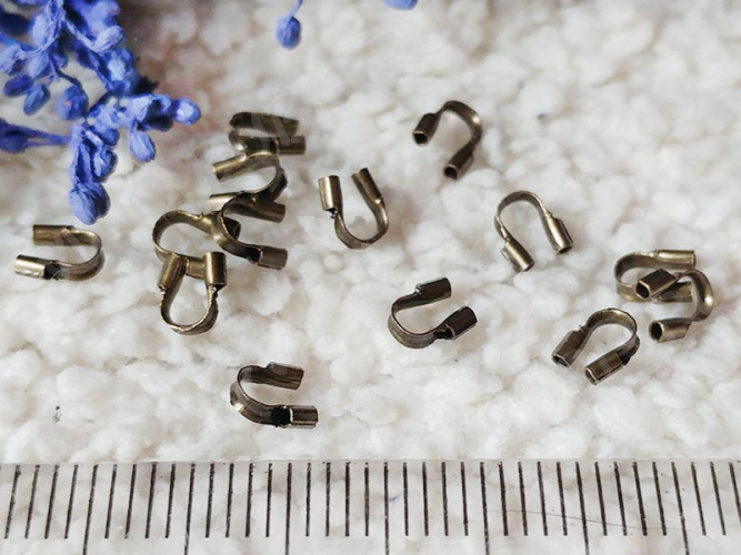 Защита ланки или нити от перетирания 4*5*1мм античная бронза (Brass) (10шт.)