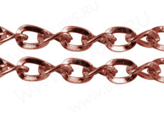 Цепочка I039 закрученная звено 5*4мм античная медь (Iron) (50см)