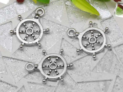 Подвеска Штурвал 01 3D 21*15,5*2,5мм античное серебро (литьё)