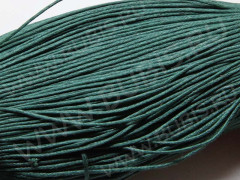 Вощёный х/б шнур 1мм изумрудный (5м)