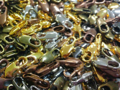 (СКИДКИ!!!) Замочек карабин №047 из латуни 14*6,5*3,5мм МИКС (Brass) (20шт.)