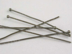 Штифт с ШАРИКОМ 60*0,7мм черный никель (Brass) (10шт.)