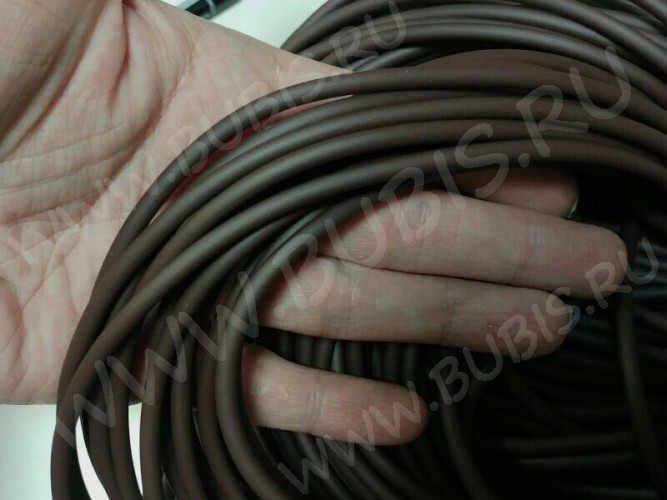 Полиуретановый шнур 09 4мм ПОЛЫЙ (1,5мм) коричневый (1м)