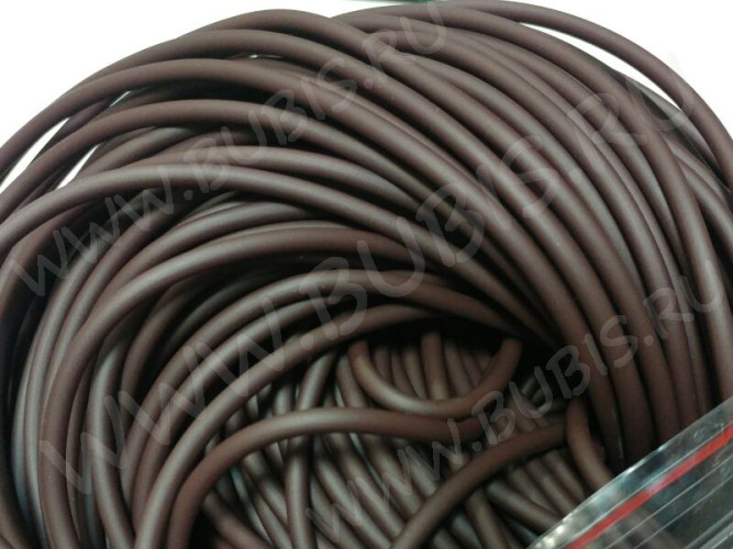 Полиуретановый шнур 09 4мм ПОЛЫЙ (1,5мм) коричневый (1м)