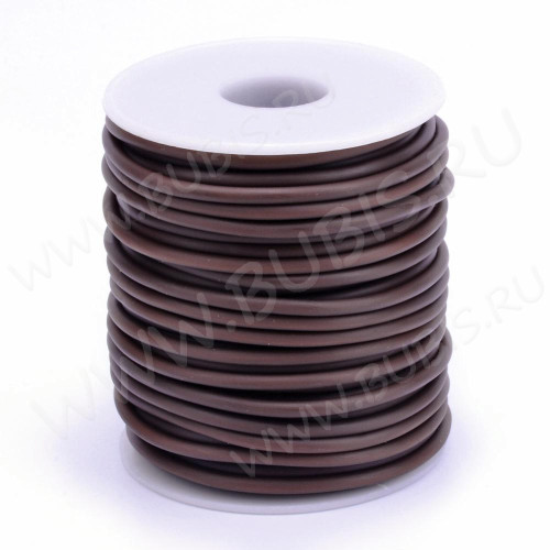 Полиуретановый шнур 09 4мм ПОЛЫЙ (1,5мм) коричневый (1м)
