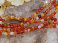 (ОПТ) Бусина округлая ГЛАДКАЯ 4,5мм Агат МАДАГАСКАРСКИЙ рыже-молочный натуральный (камни) (НИТЬ)