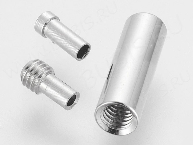 Замочек винтовой 12 с зажимами для ланки 12,5*4мм цвет платины (Brass)