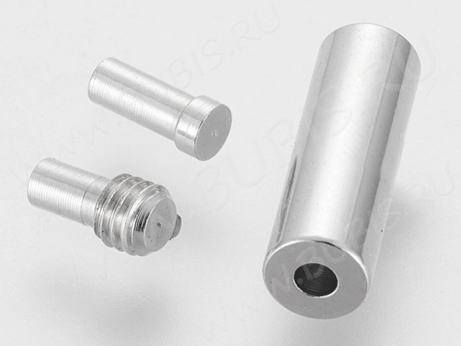 Замочек винтовой 12 с зажимами для ланки 12,5*4мм цвет платины (Brass)