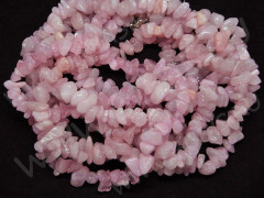 Крошка (галтовка) каменная 093 5-9мм Кварц тонир. розово-сиреневатый (камни) (нить с замком прим.45см)