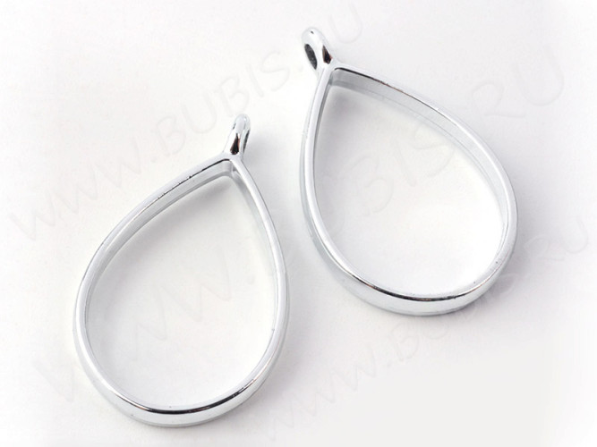 Подвеска Рамка 03 Капля 34*20,5*5,9мм цвет платины (литьё)