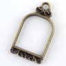 Купить Подвеска Рамка 15 Клетка с узорами 32*19*3,5мм античная бронза (литьё) с доставкой по России