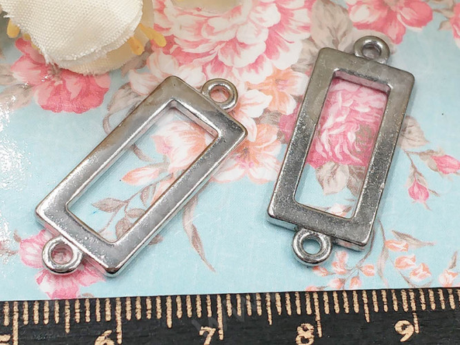 339 Коннектор рамка Прямоугольник 30*11*1,8мм цвет платины (сплав)