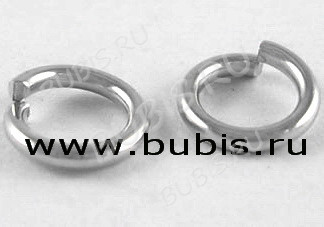 Колечки обычные толстые 5*1мм цвет платины (Brass) (20шт.)