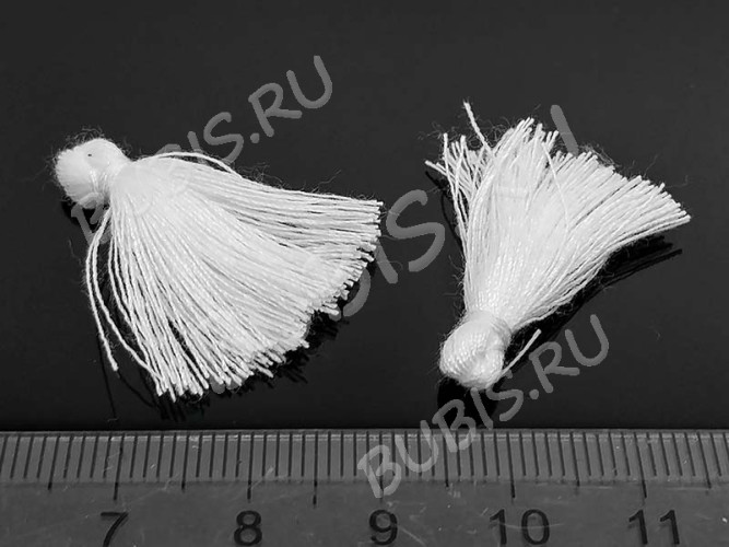 Декоративный элемент 115 Кисточка маленькая 18*2,5мм белая (декоративные элементы) (10шт)