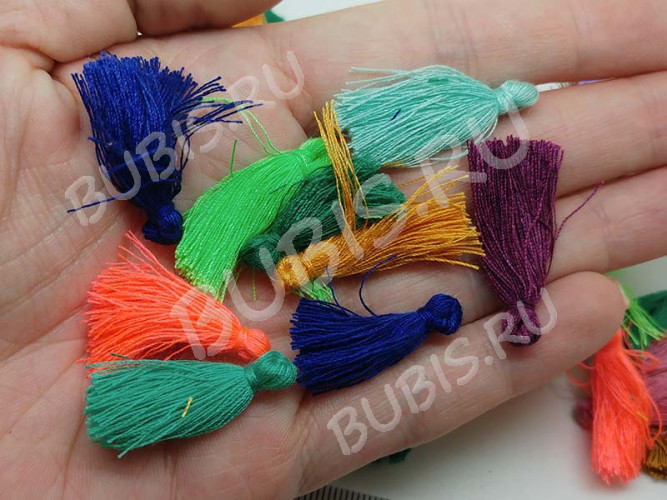 Декоративный элемент 115 Кисточка маленькая 18*2,5мм белая (декоративные элементы) (10шт)