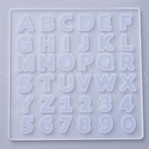 Молд 170 для эпоксидной смолы 13,4*13,4*5,5см Буквы и Цифры (силикон)