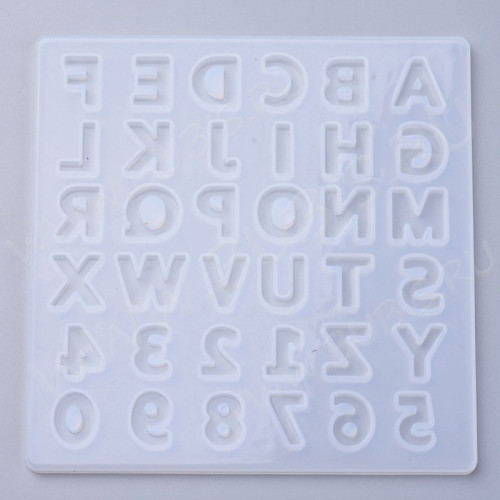 Молд 170 для эпоксидной смолы 13,4*13,4*5,5см Буквы и Цифры (силикон)