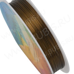 Проволока медная 08 толщина 0,8мм античная бронза (т.оливковый) (Copper) (3м)