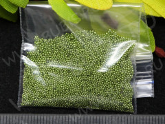 Микробисер 01 0,6-0,8мм св.зелёный металлик (стекло) (5гр)