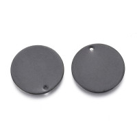 Подвеска Жетон 24-B Круг 20*1мм чёрная (Хирургическая сталь)