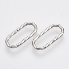 Колечко овальное 23*10*1,6мм цвет платины (Хирургическая сталь)