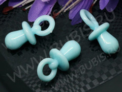 Подвеска Соска 05 3D 31*14,5*14,5мм голубая непрозрачная (акрил)