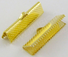 Зажимы №35 для лент 25*8*5мм золотистый (Iron) (10шт.)