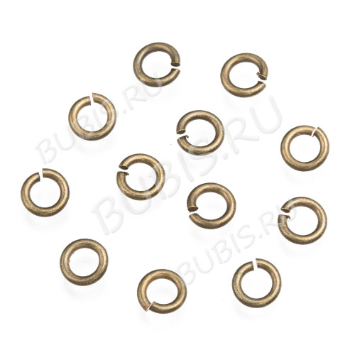 Колечки обычные толстые 5*1мм античная бронза (Brass) (100шт)